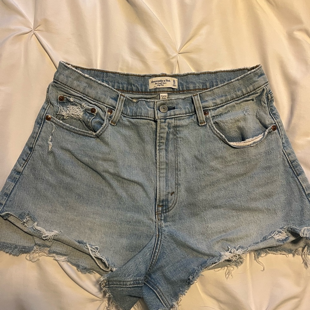 Abercrombie & Fitch Light Blue Jean Shorts